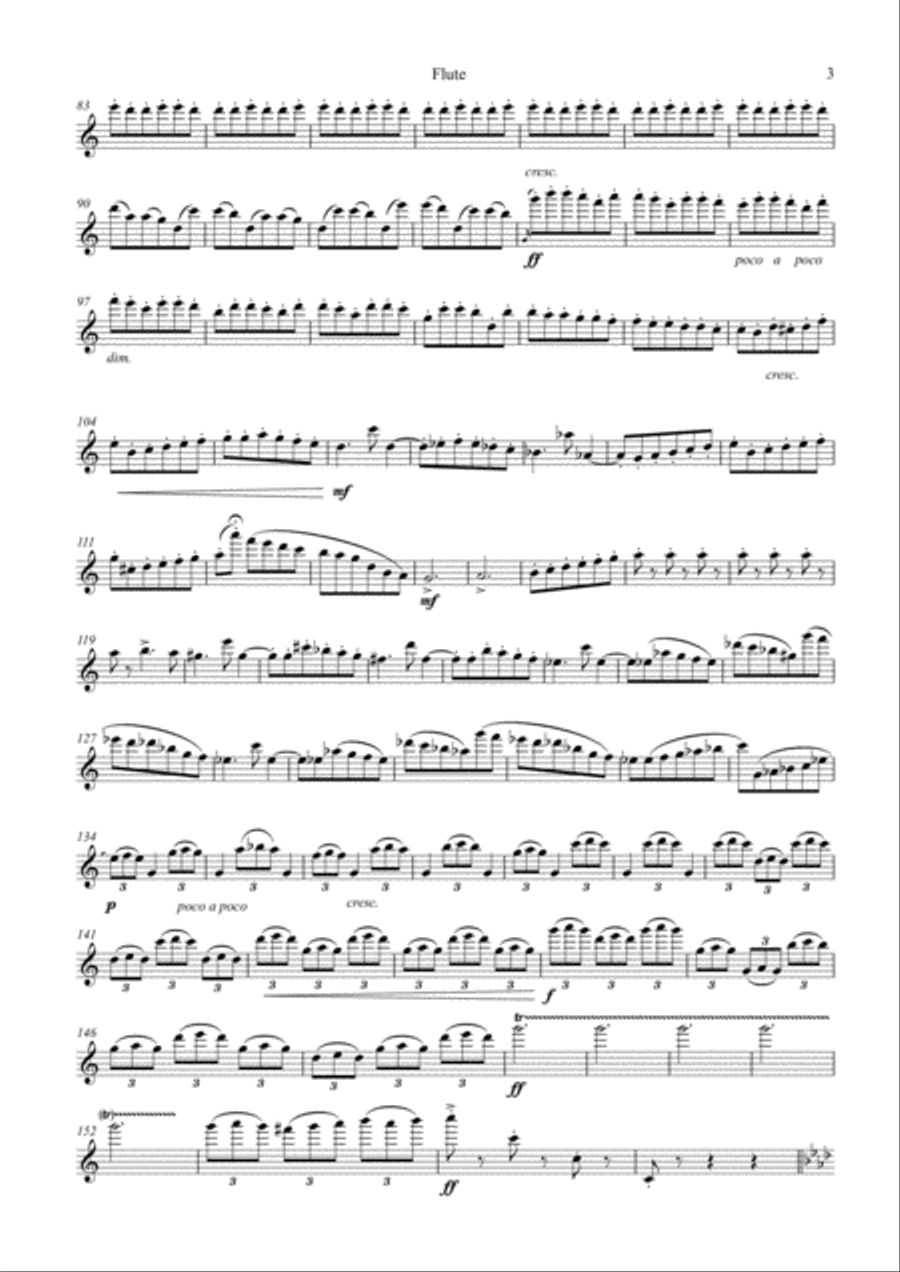 Valse - Scherzo op.34 for flute and piano Flute Solo scores gallery preview page 2