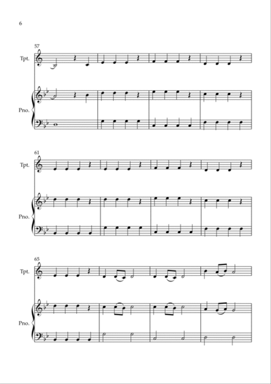 Flowers B-Flat Trumpet scores gallery preview page 6