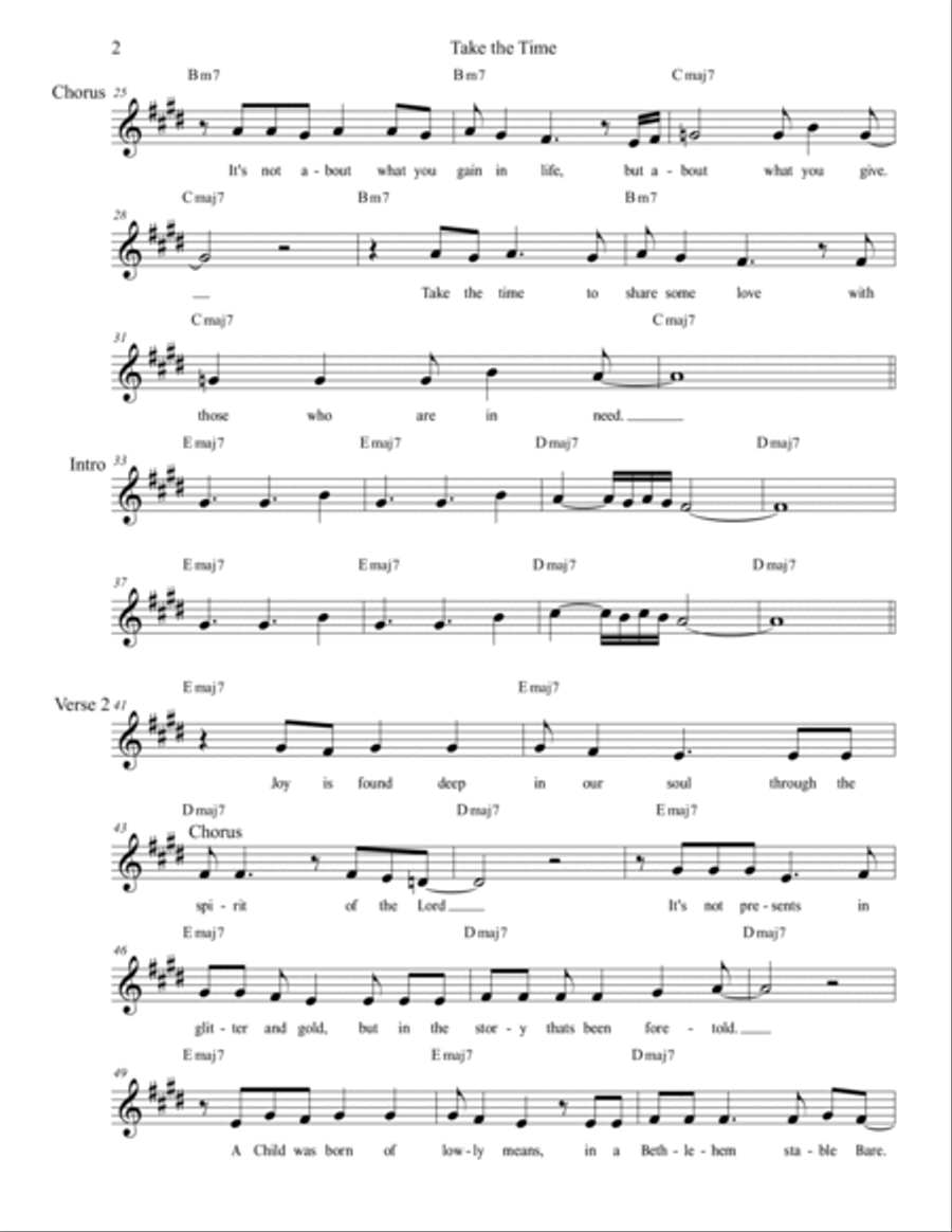 Take the Time Piano scores gallery preview page 2