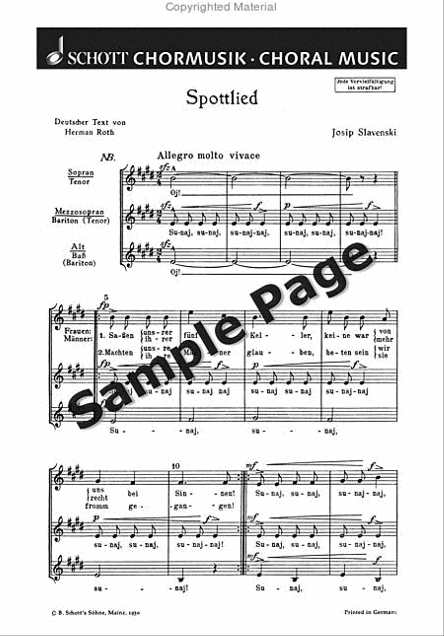 Spottlied Mens/womens Chorus Women's Choir scores gallery preview page 2