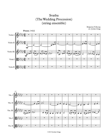 Svatba (The Wedding Procession) (string ensemble)