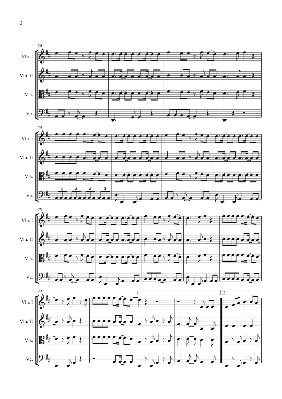 What Makes You Beautiful String Quartet scores gallery preview page 2