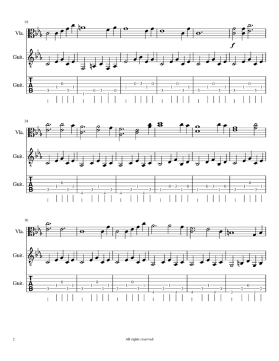 Nocturne #26 by: Ronald J. Karle String Duet scores gallery preview page 3