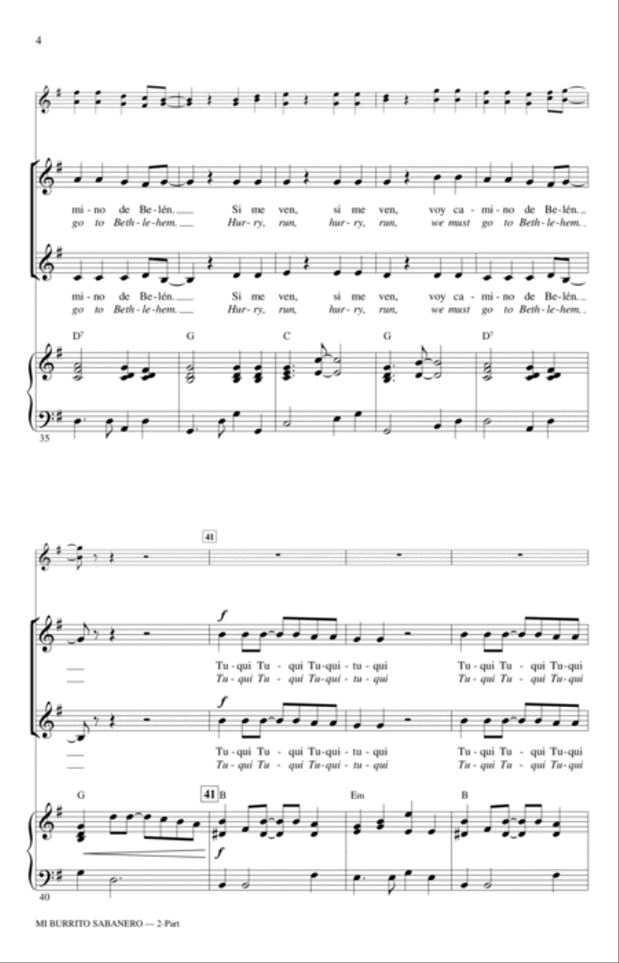 El Burrito Sabanero (Mi Burrito Sabanero) 2-Part scores gallery preview page 4