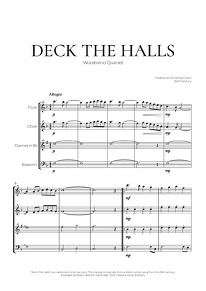 Book cover for Deck The Halls (Woodwind Quartet) - Christmas Carol