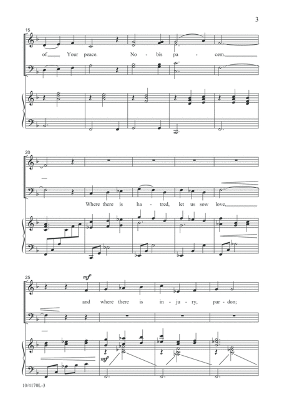 Make Us Instruments of Your Peace 4-Part scores gallery preview page 3