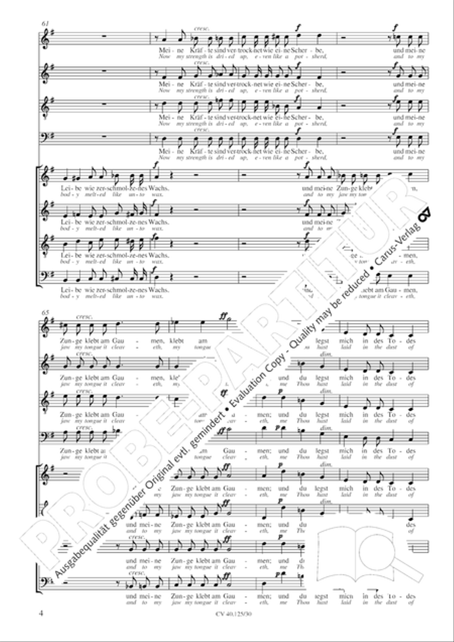 My God, where hast Thou me forsaken? 4-Part scores gallery preview page 5