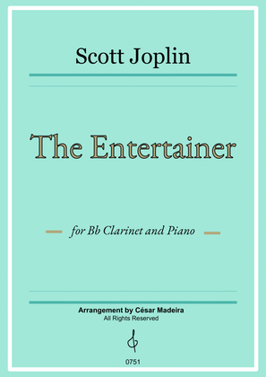 Book cover for The Entertainer by Joplin - Bb Clarinet and Piano (Full Score)
