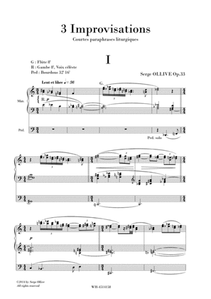 3 IMPROVISATIONS , OP. 33