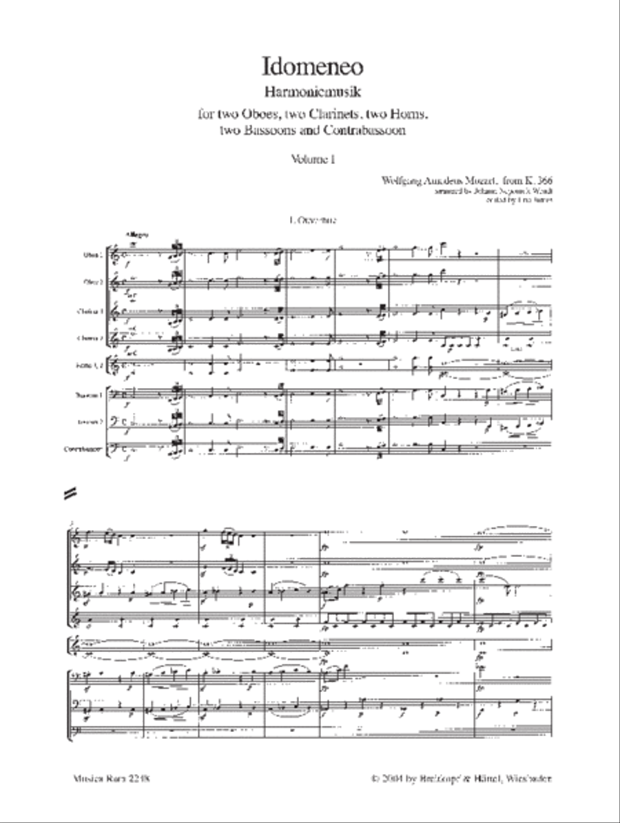 Idomeneo K. 366 Chamber Music scores gallery preview page 2