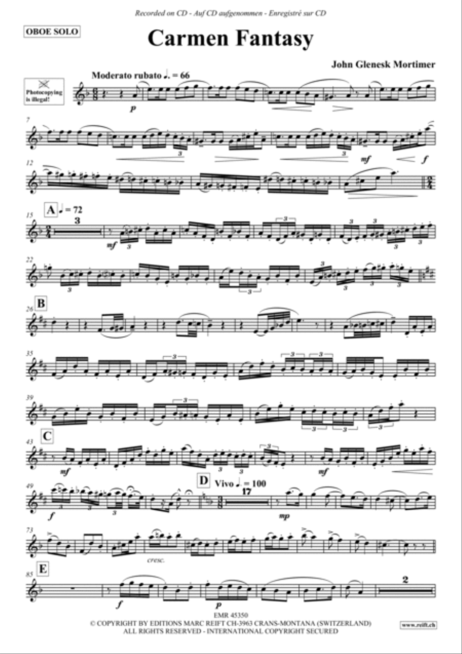 Carmen Fantasy Piano Accompaniment scores gallery preview page 2