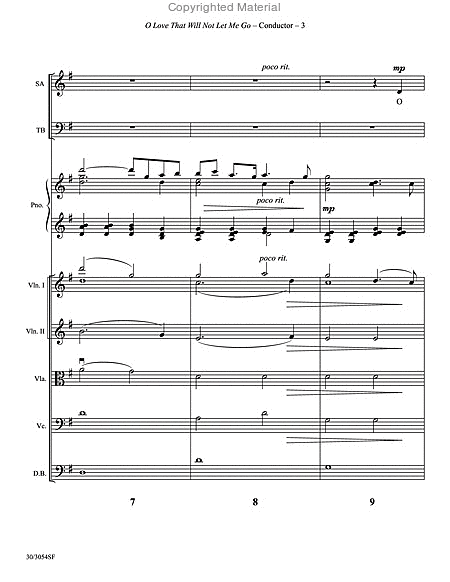 O Love That Will Not Let Me Go - Instrumental Ensemble Score and Parts