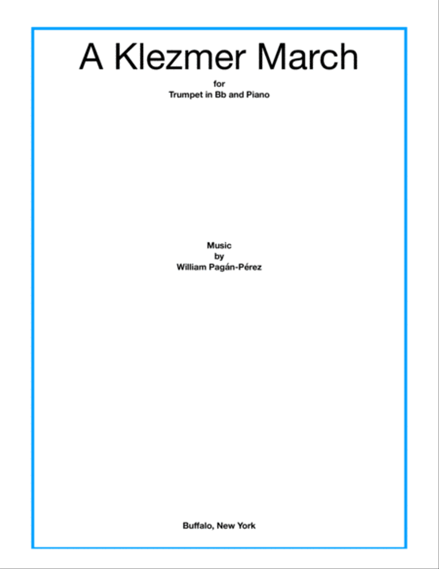 A Klezmer March for Trumpet in Bb and Piano B-Flat Trumpet scores gallery preview page 1