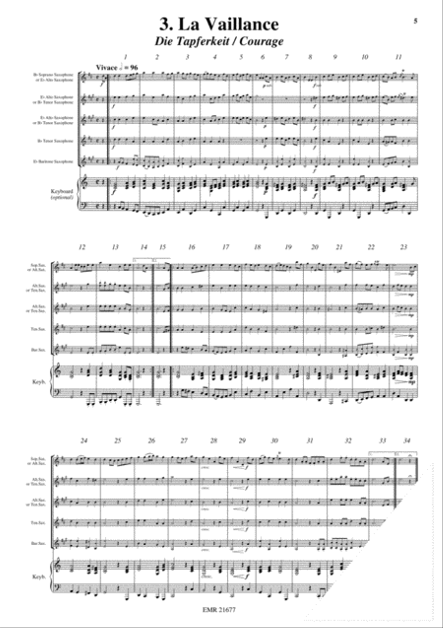 12 Heroic Marches 12 Heroic Marches Saxophone Quintet scores gallery preview page 5