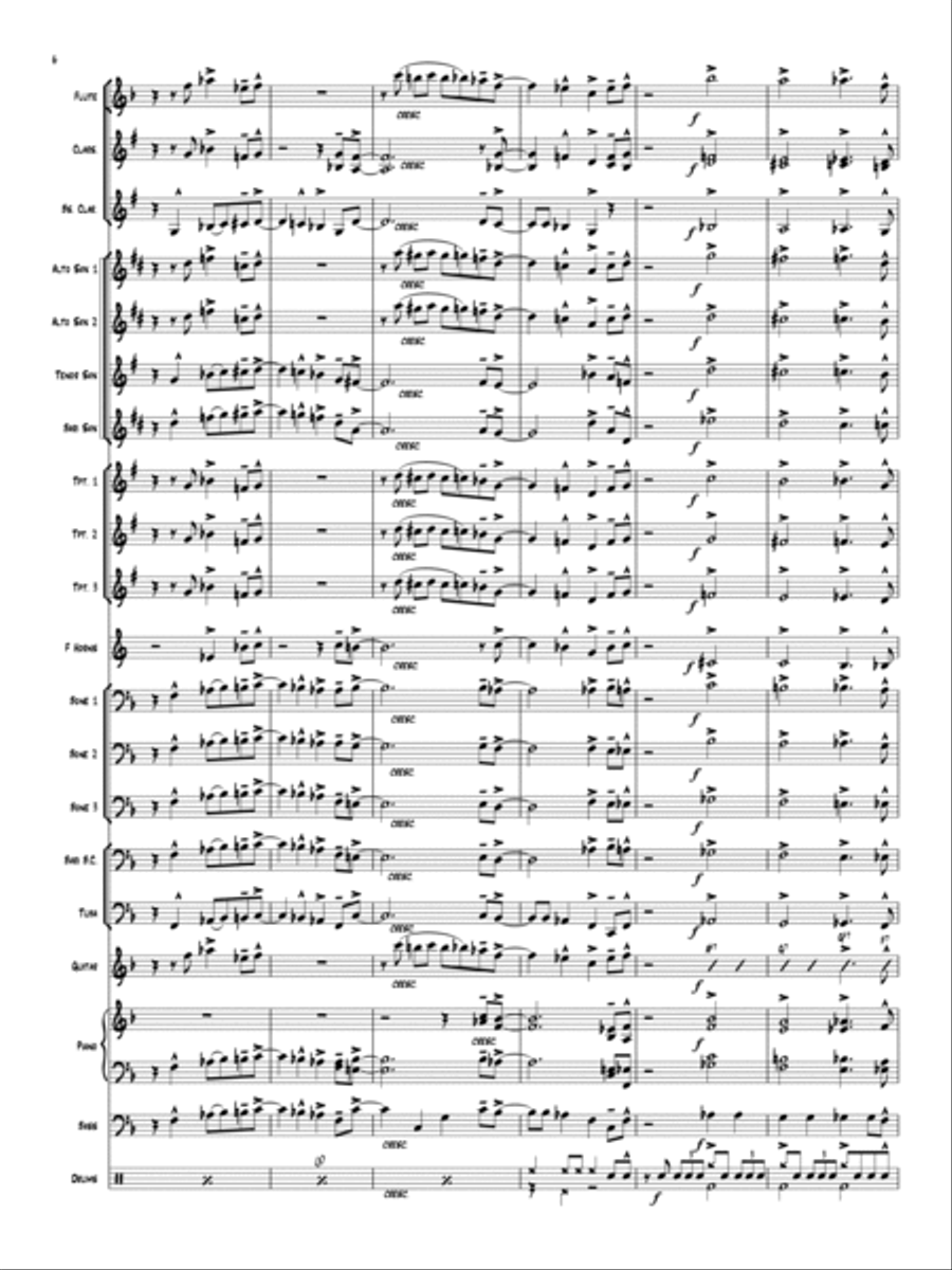 Blues Is My Favorite Color Concert Band scores gallery preview page 5