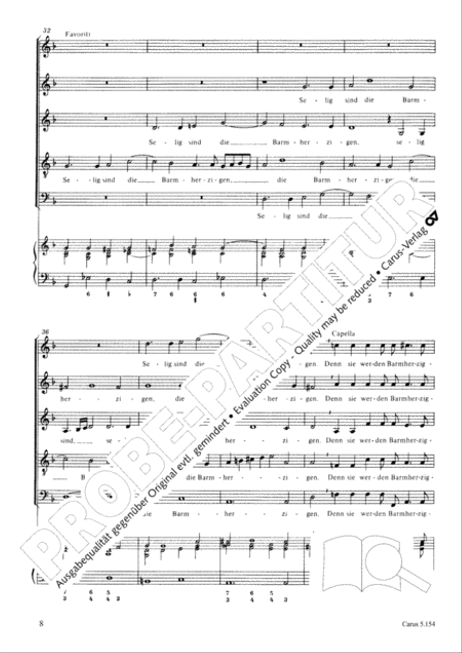 Selig sind, die da geistlich arm sind SSATB scores gallery preview page 9