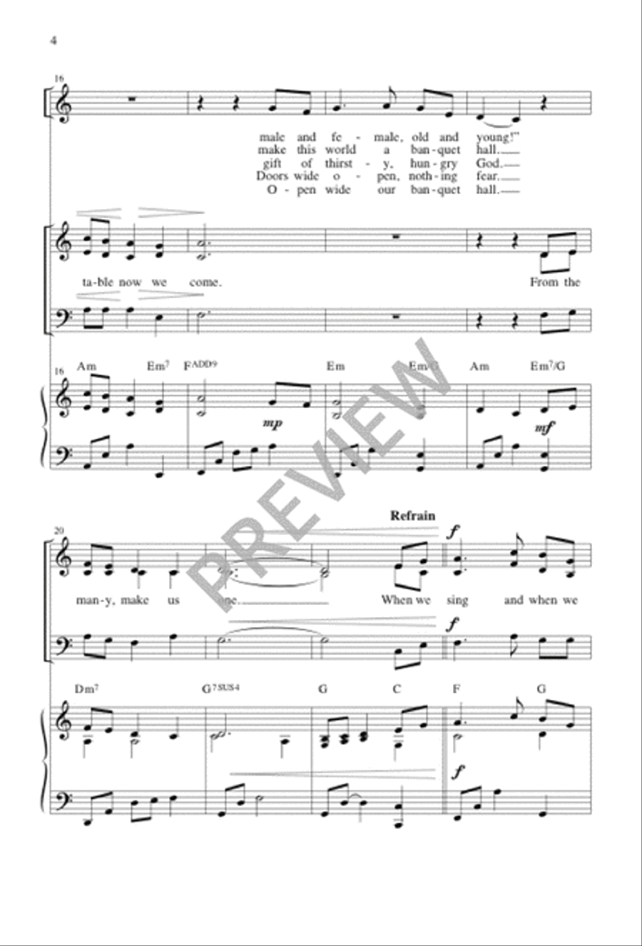 From the Many, Make Us One 3-Part scores gallery preview page 5