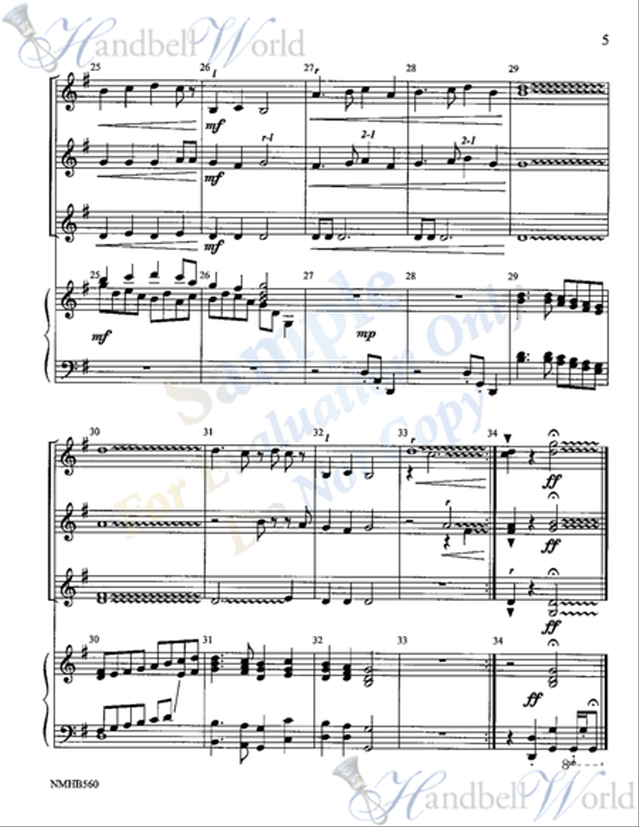 Guide Me, O Thou Great Jehovah 2-Octaves - Sheet Music page 4