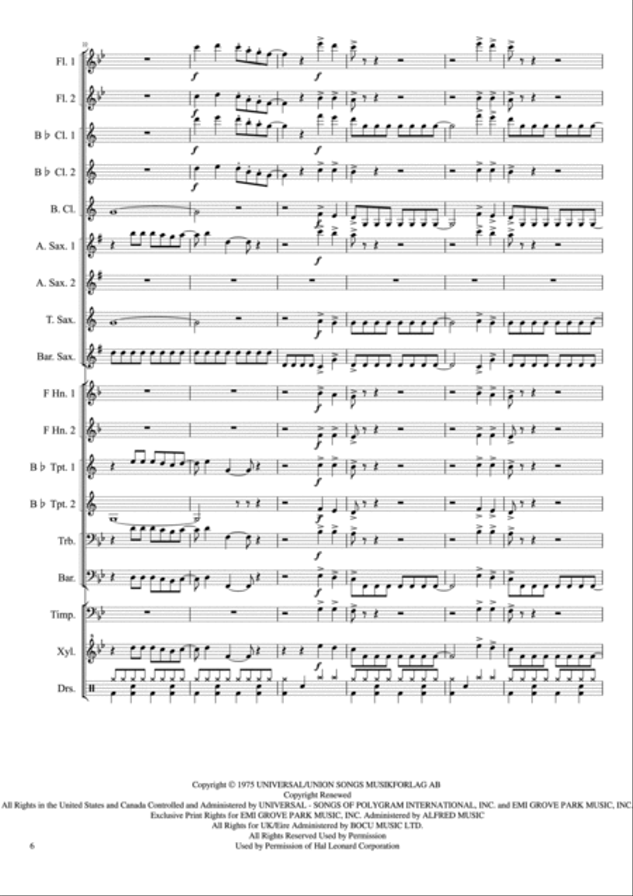 Mamma Mia Mamma Mia Large Ensemble scores gallery preview page 6