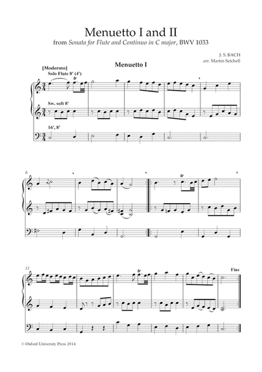Menuetto I and II, from Flute Sonata in C major, BWV 1033