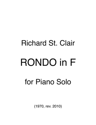 Rondo in F for Solo Piano (1970/2010)