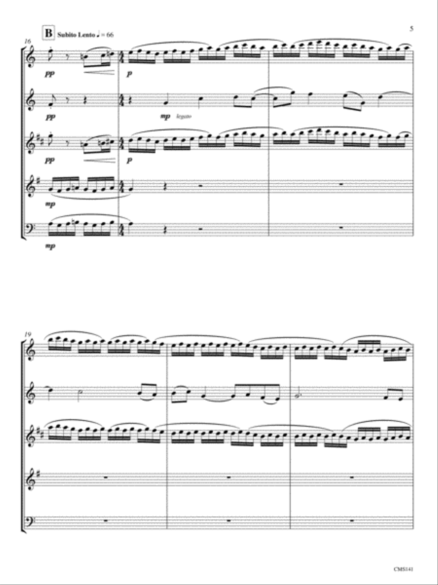 Due Miniature Woodwind Quintet scores gallery preview page 10