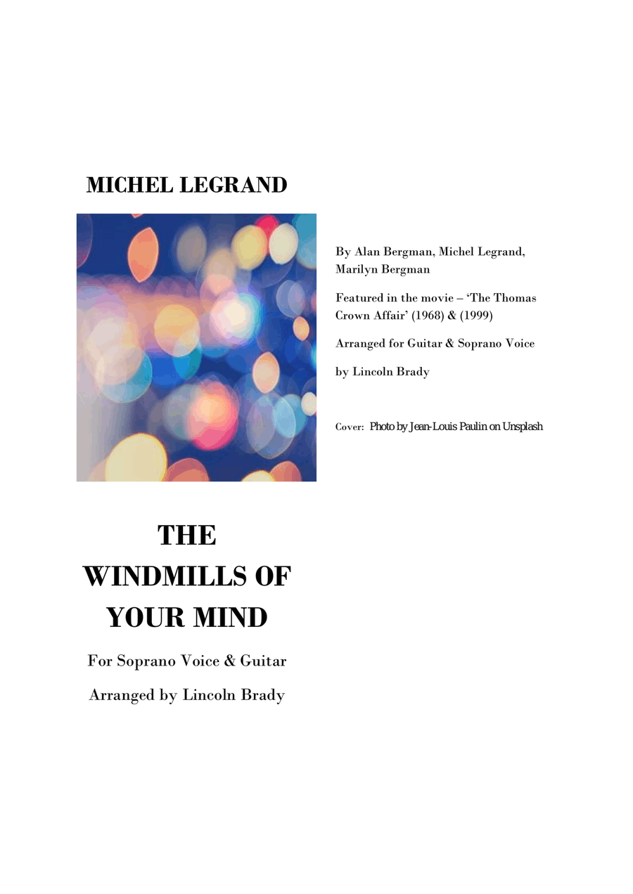 The Windmills Of Your Mind Guitar scores gallery preview page 1