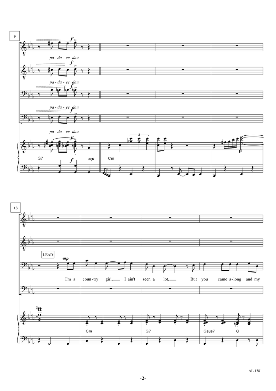 My Angel Put The Devil In Me TTBB scores gallery preview page 2