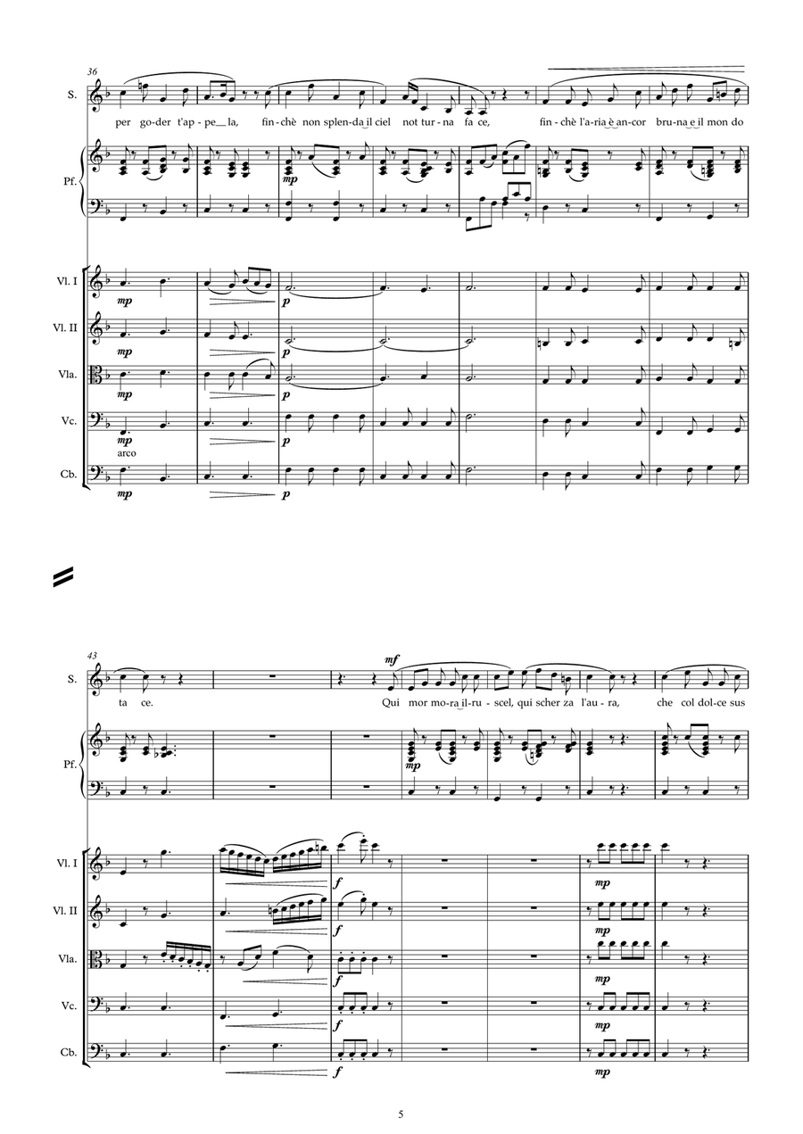 Deh vieni non tardar Chamber Orchestra scores gallery preview page 5