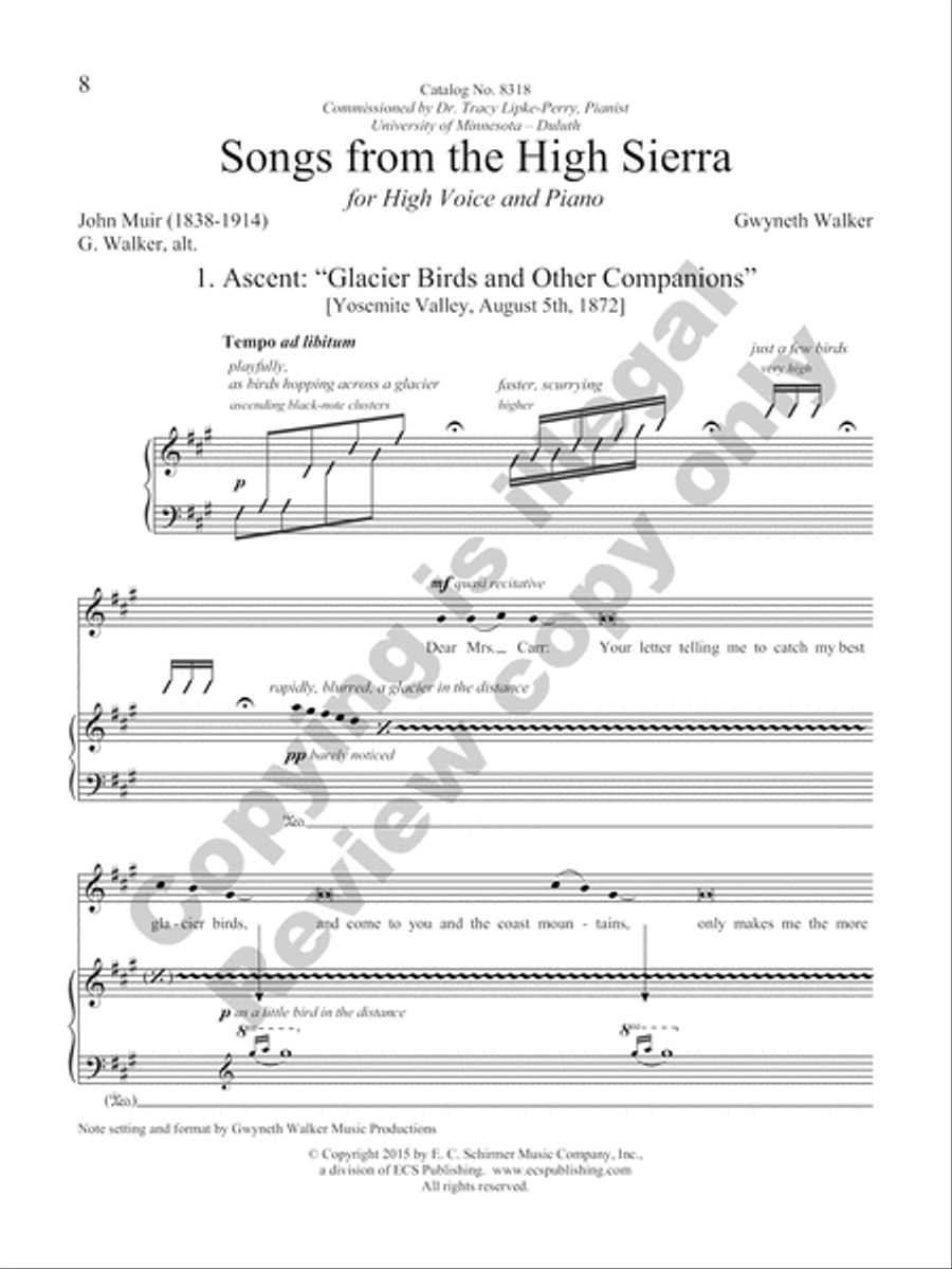 Songs from the High Sierra High Voice scores gallery preview page 23