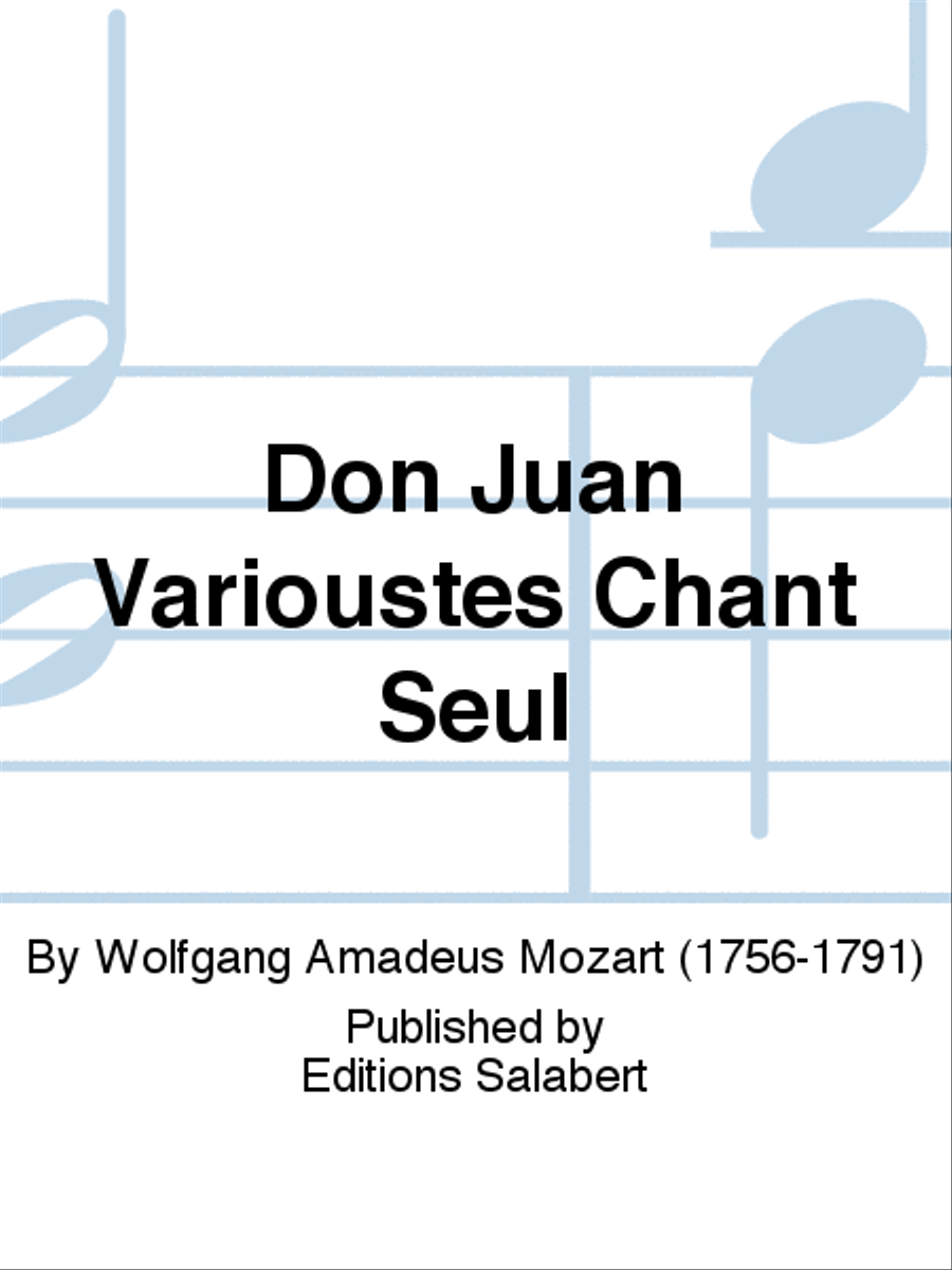 Don Juan Varioustes Chant Seul Voice Solo scores gallery preview page 1