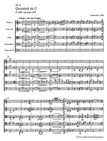 String Quintet in C major, op. post.163 D 956
