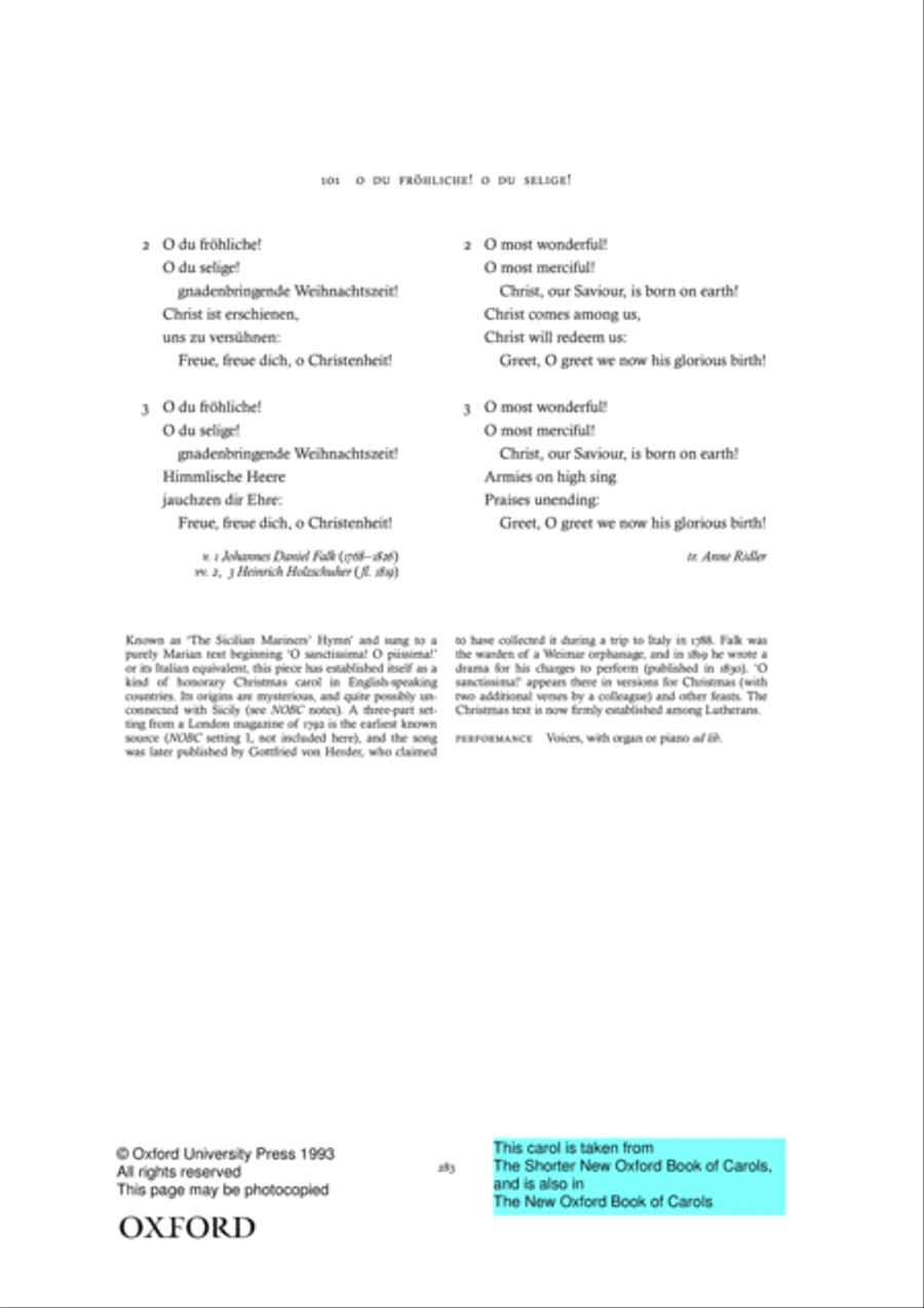 The Shorter New Oxford Book of Carols 4-Part scores gallery preview page 17