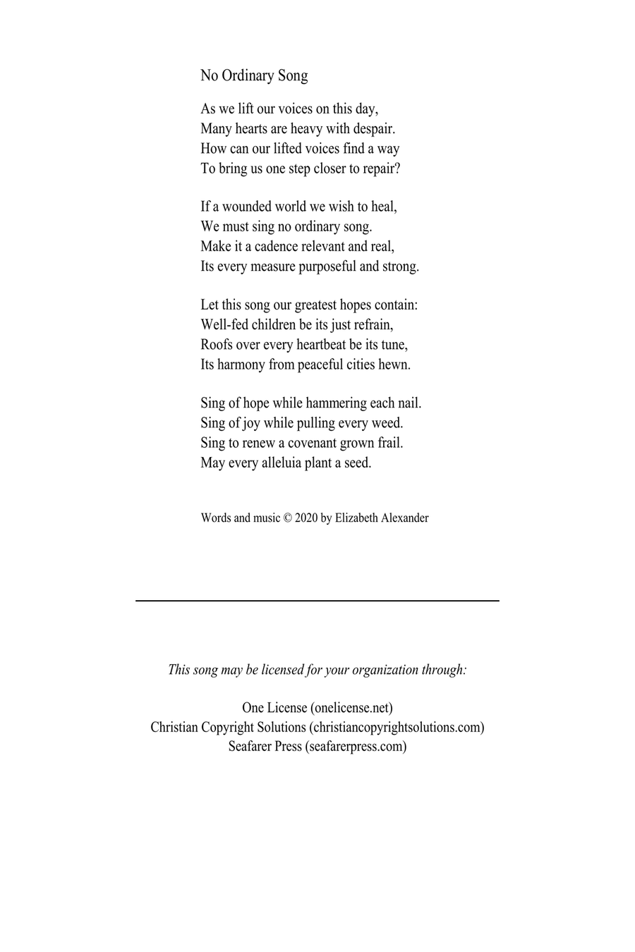 No Ordinary Song Choir scores gallery preview page 3