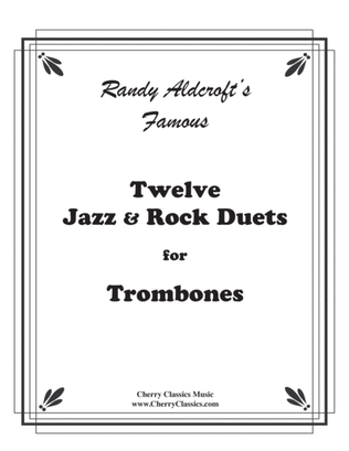 Book cover for Twelve Jazz/Rock Duets for Trombones