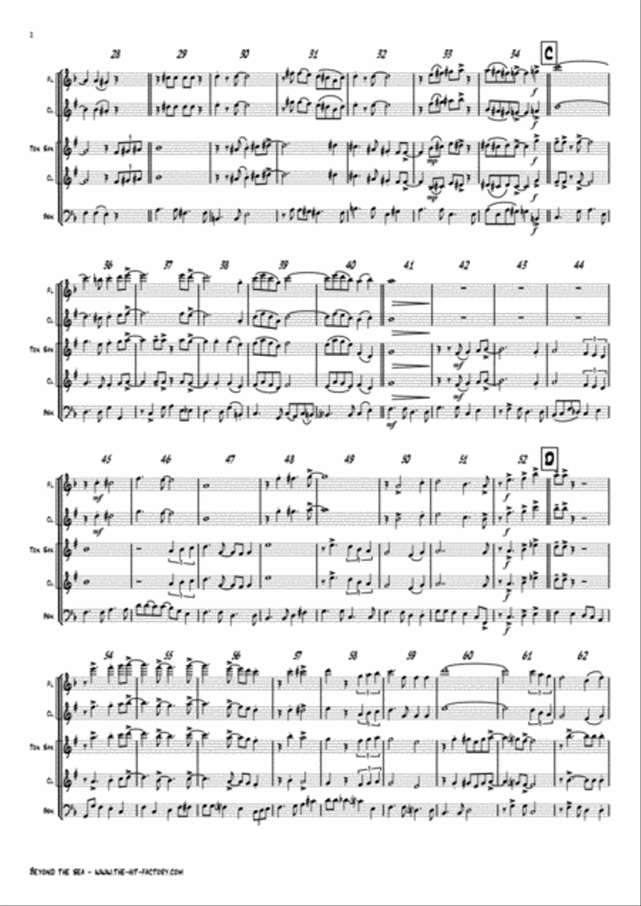 Beyond The Sea Woodwind Trio scores gallery preview page 2