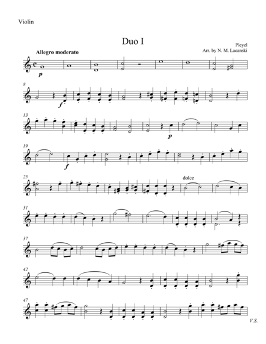 Duo #1 Violin Solo scores gallery preview page 1