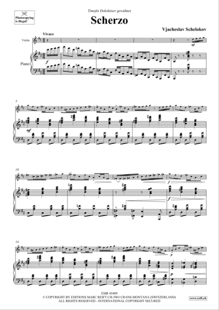 Scherzo Scherzo Violin Solo scores gallery preview page 4