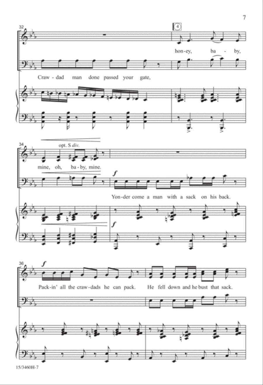 The Crawdad Song The Crawdad Song 3-Part scores gallery preview page 7