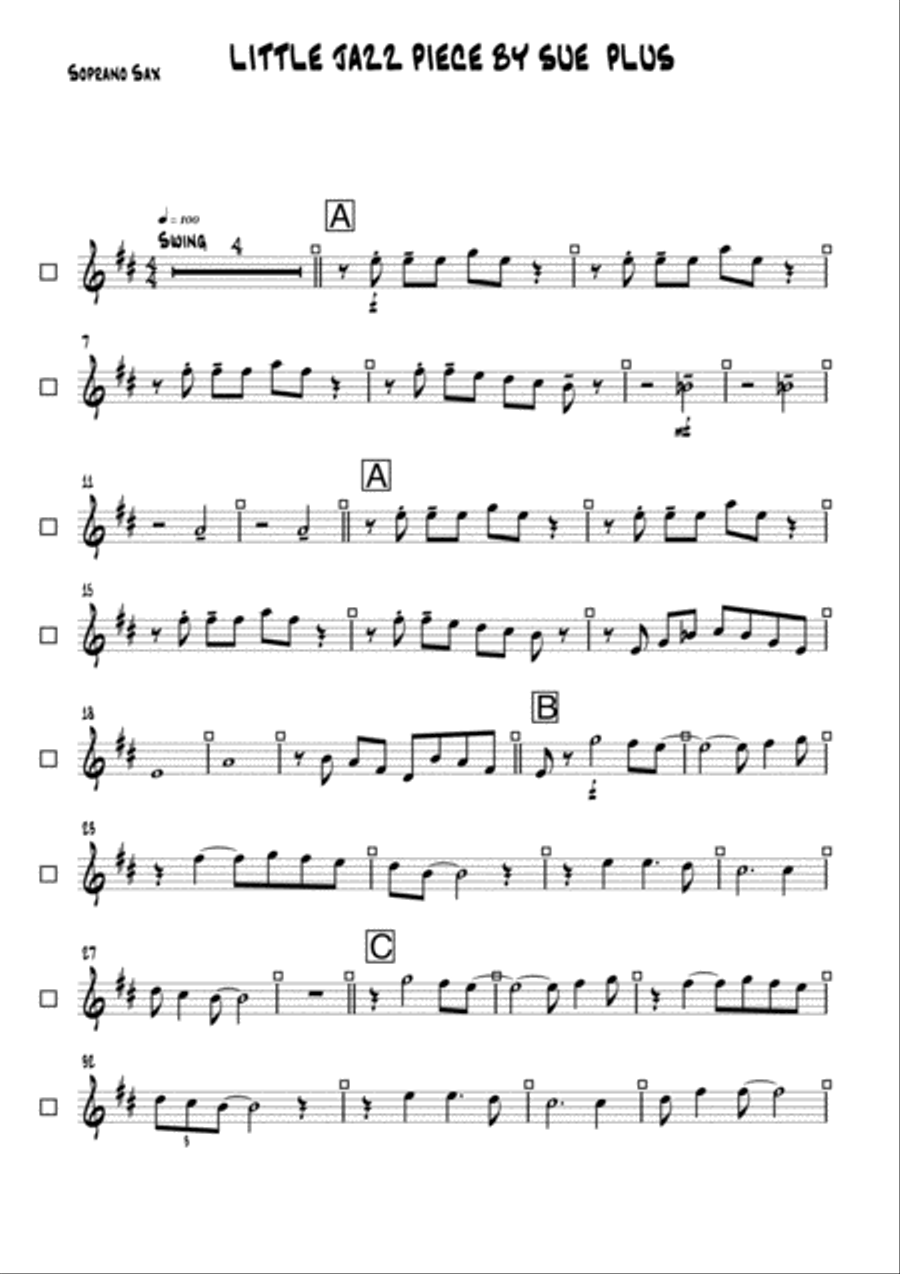 we are a swing band - little jazz piece with parts for brass added Jazz Ensemble scores gallery preview page 1