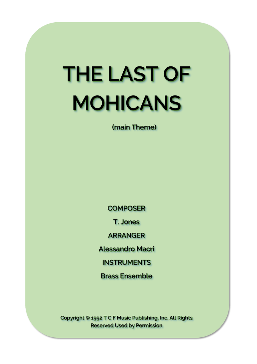 Last Of The Mohicans (main Theme) Brass Ensemble scores gallery preview page 1
