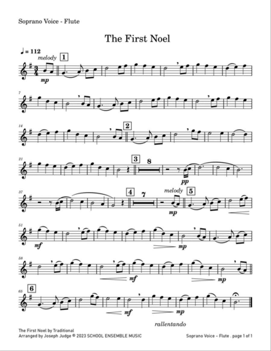 The First Noel for Woodwind Quartet in Schools Woodwind Quartet scores gallery preview page 5