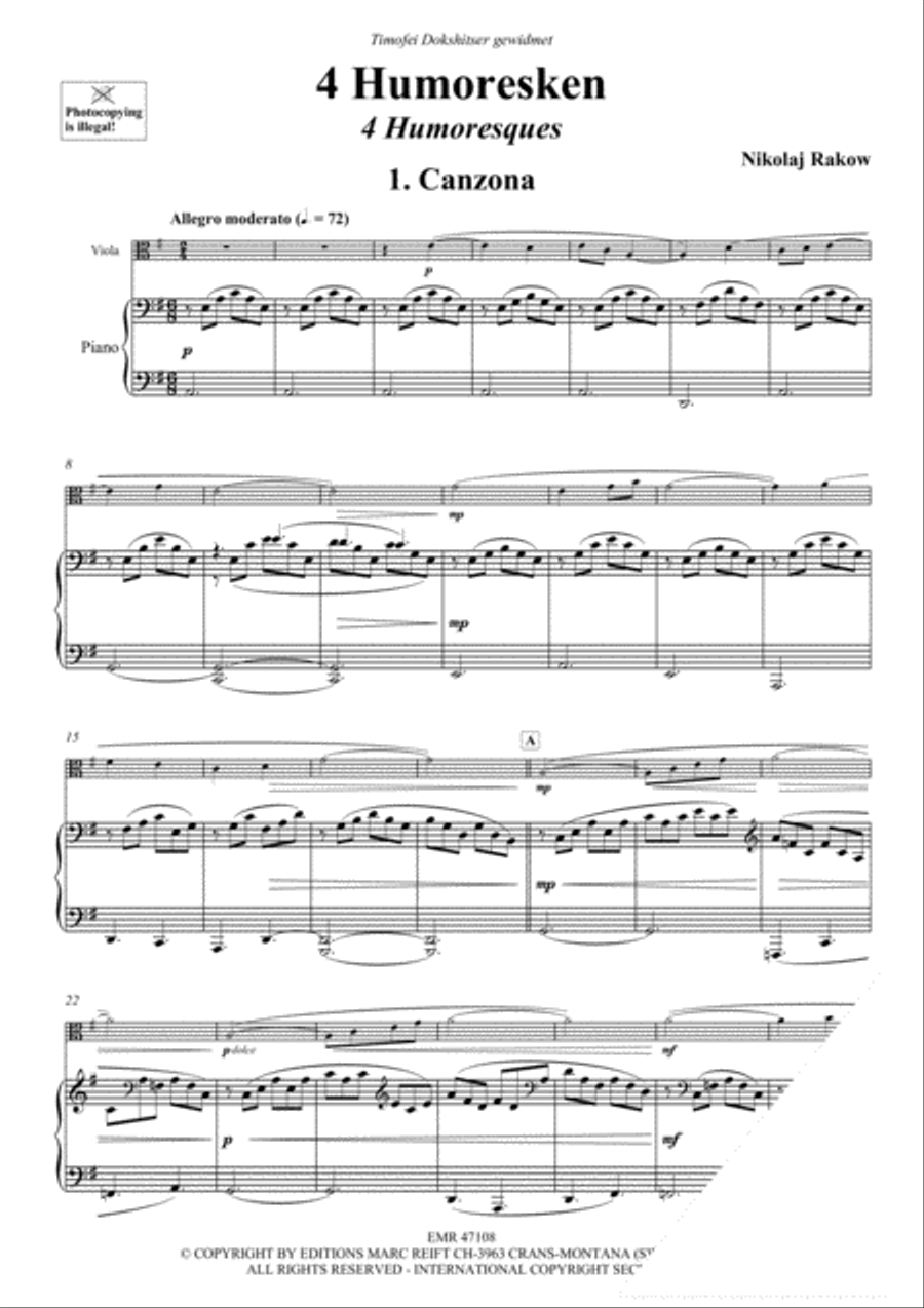 4 Humoresken Piano Accompaniment scores gallery preview page 3