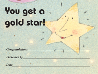 Award Certificates Mini - Gold Star