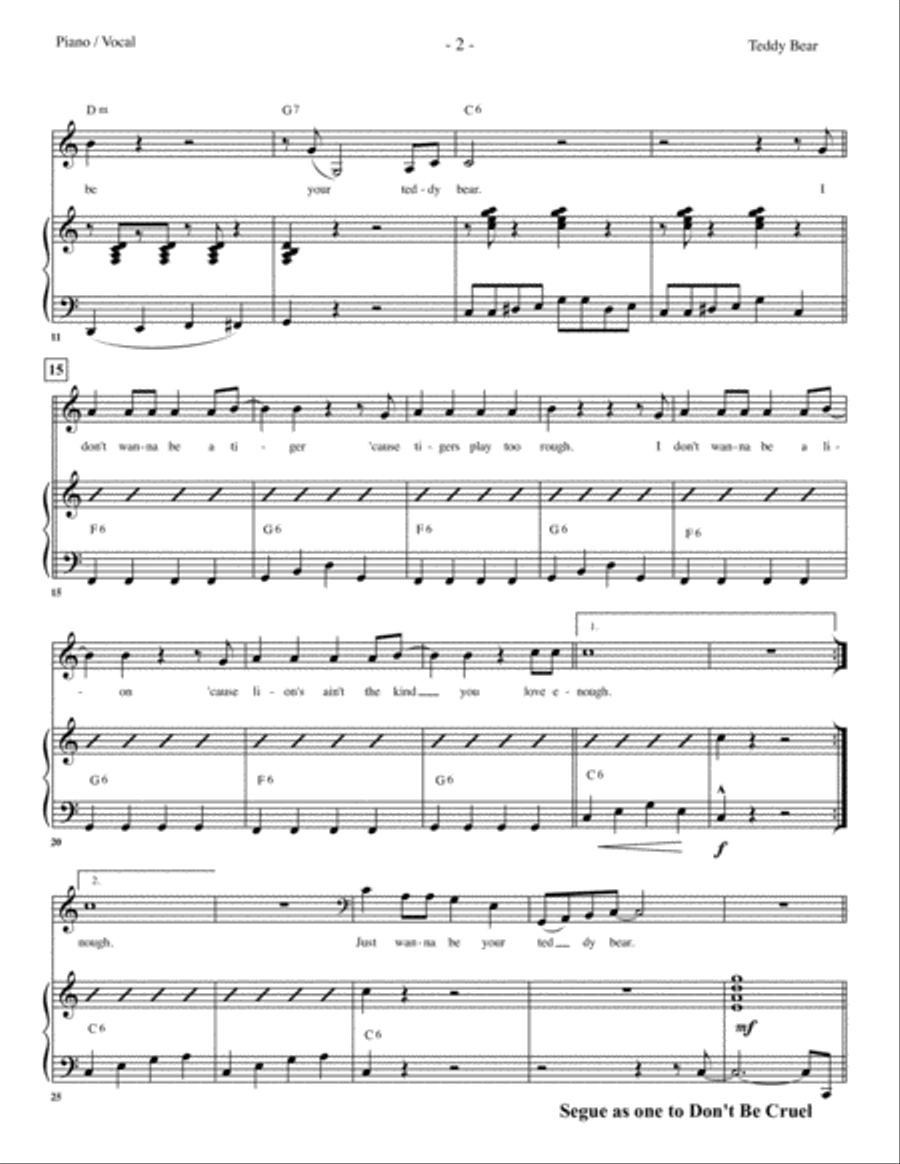 (let Me Be Your) Teddy Bear Large Ensemble scores gallery preview page 2