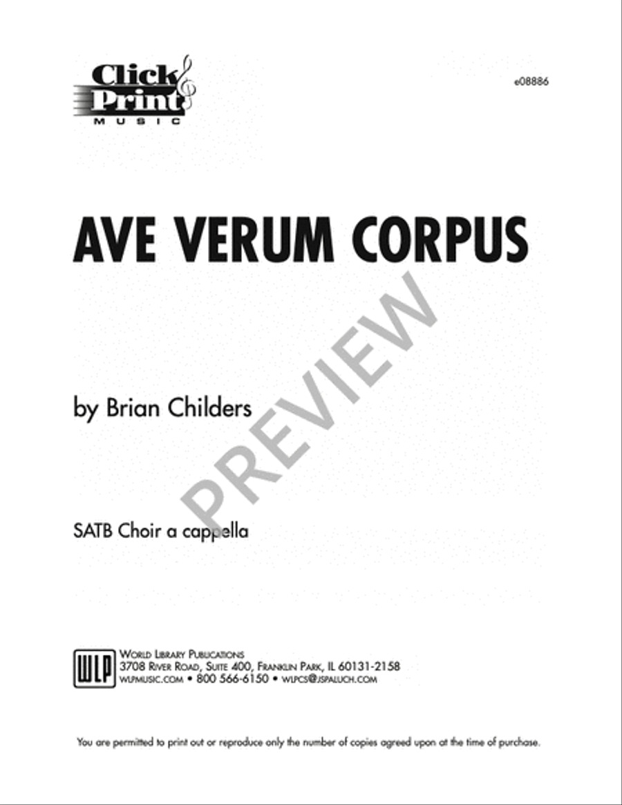 Ave verum corpus 4-Part scores gallery preview page 9