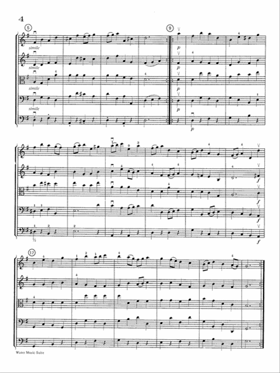 Water Music Suite: Score String Orchestra scores gallery preview page 4