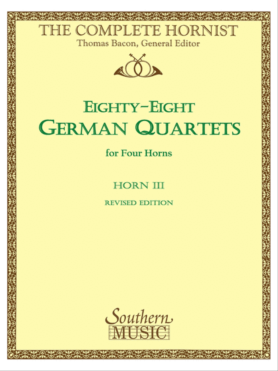 88 German Quartets 88 German Quartets French Horn Quartet scores gallery preview page 1