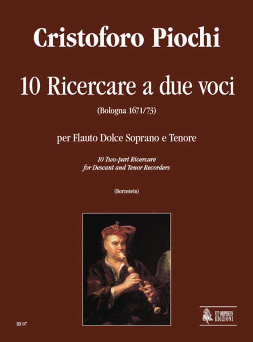 10 two-part Ricercares (Bologna 1671/73) for Descant and Tenor Recorders