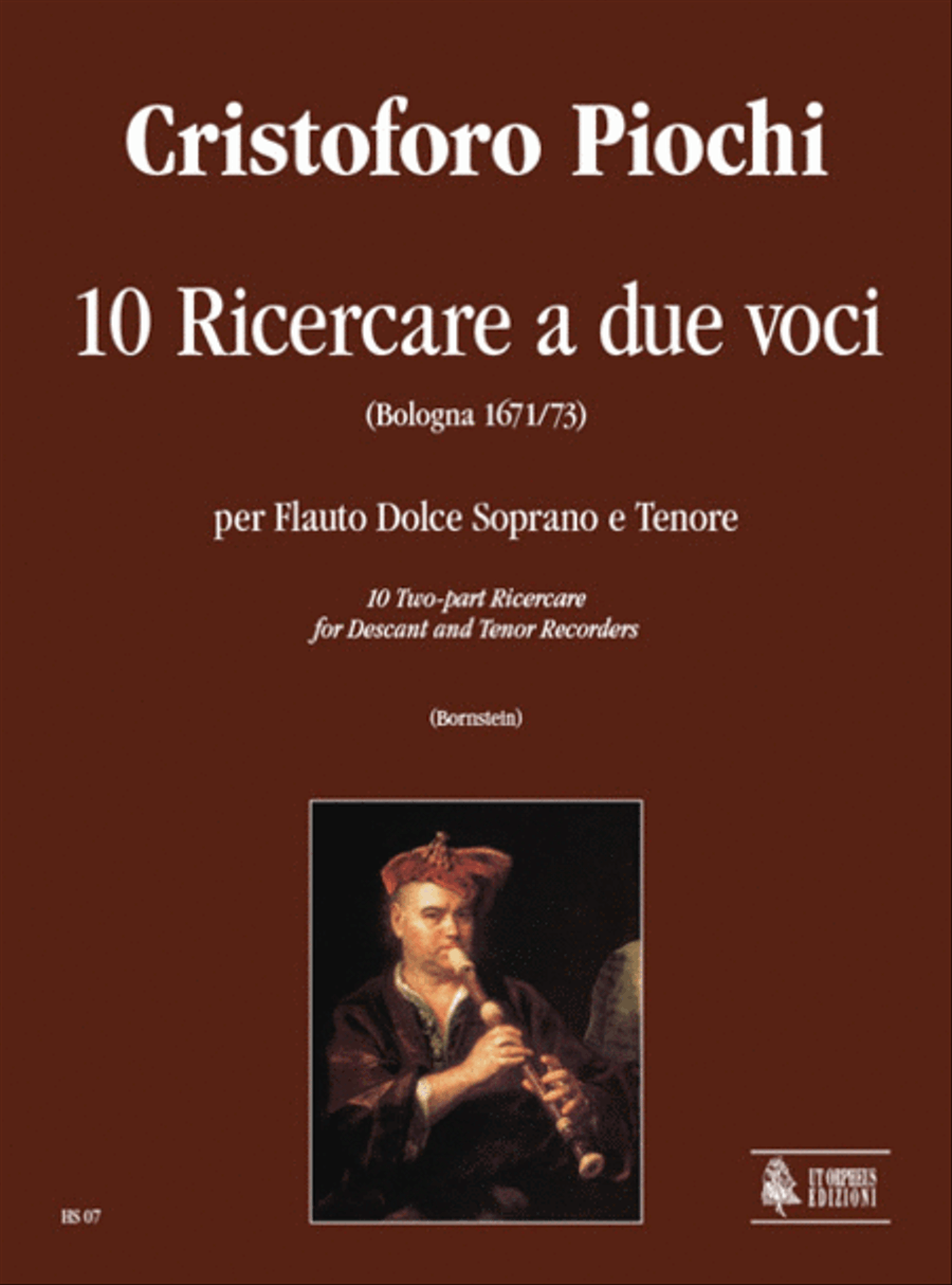 10 two-part Ricercares (Bologna 1671/73) for Descant and Tenor Recorders Tenor Recorder scores gallery preview page 1